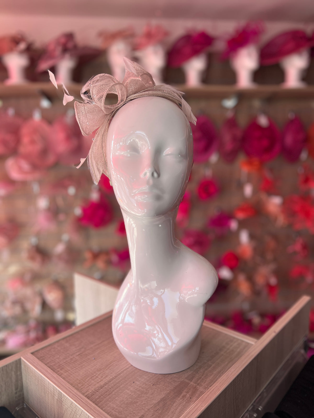 Classic Sinamay Quartz Fascinator-Fascinators Direct