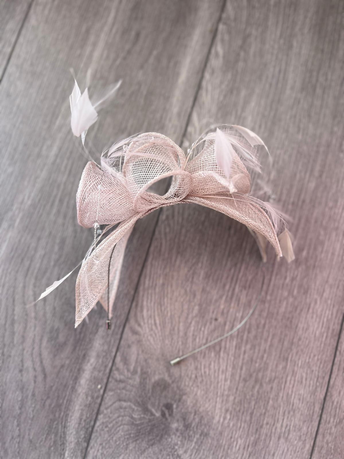 Classic Sinamay Quartz Fascinator-Fascinators Direct