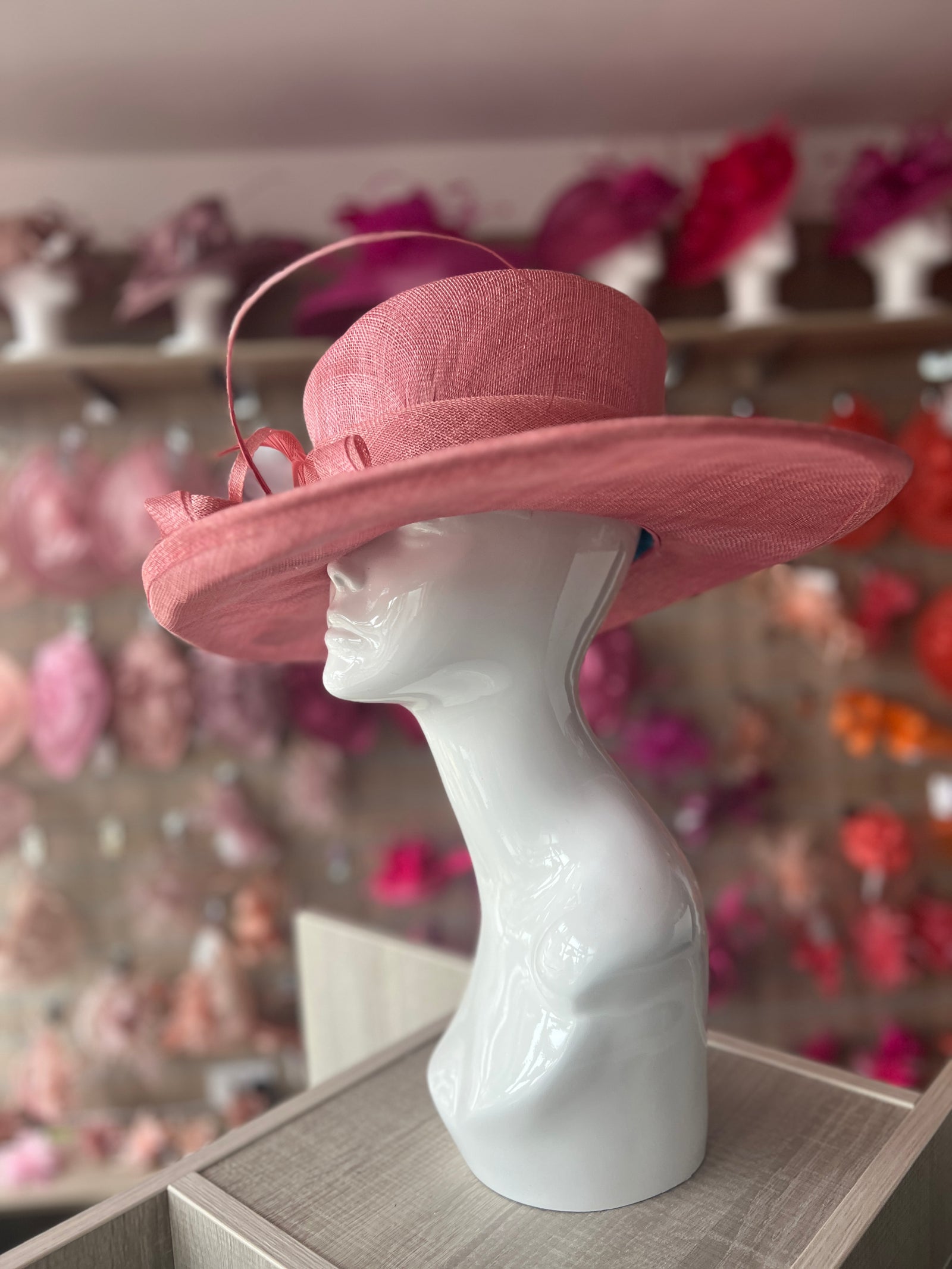 Classic Sinamay Rose Wedding Hat-Fascinators Direct