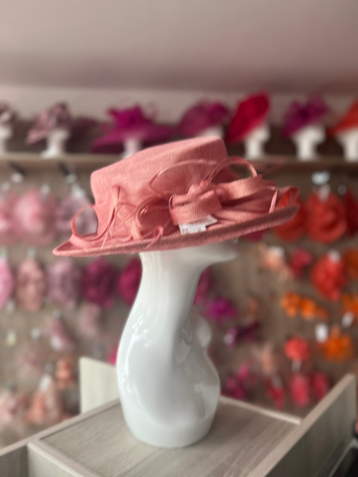 Classic Sinamay Rose Wedding Hat-Fascinators Direct