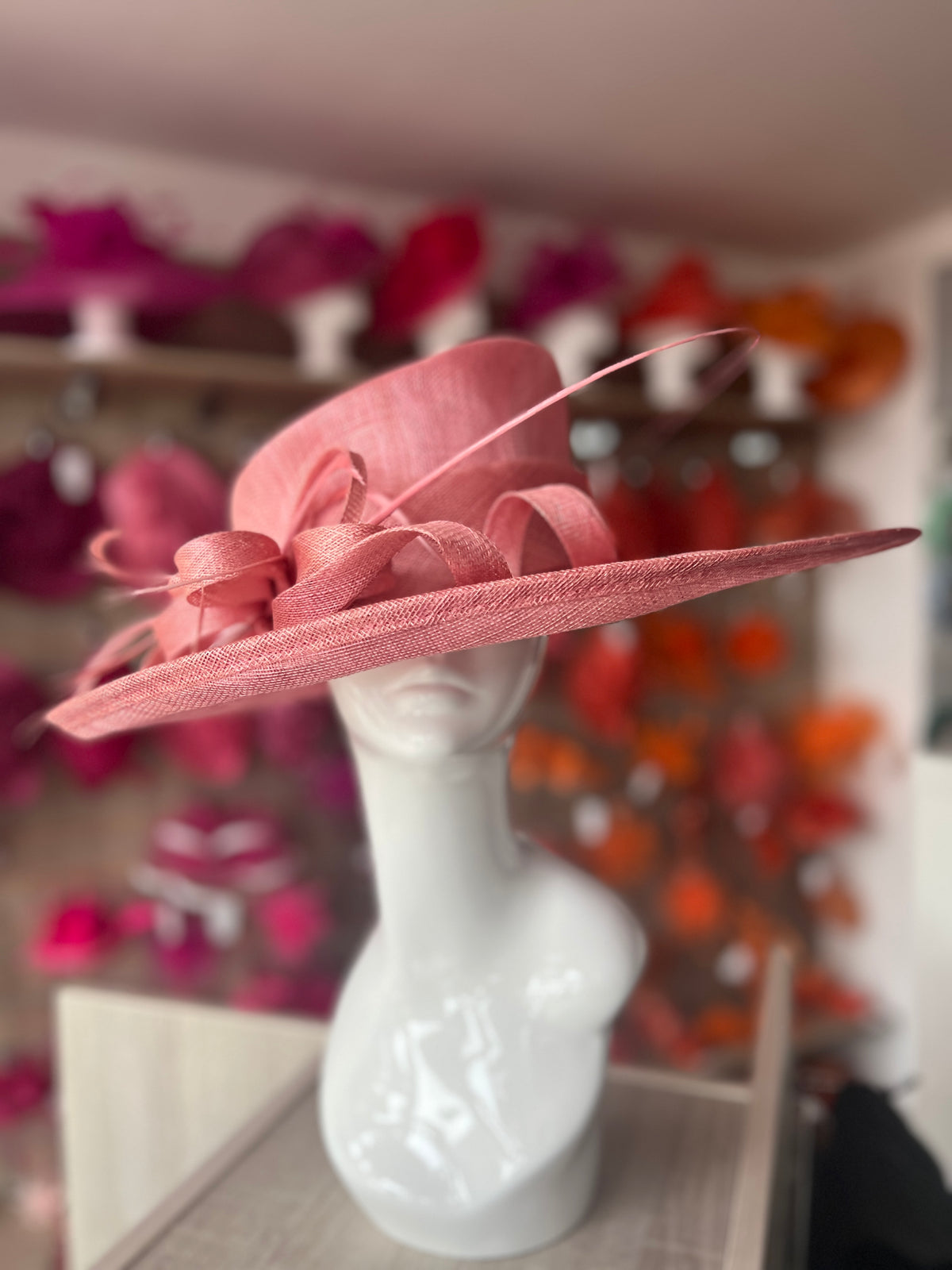 Classic Sinamay Rose Wedding Hat-Fascinators Direct