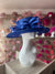 Classic Sinamay Sapphire Blue Wedding Hat-Fascinators Direct