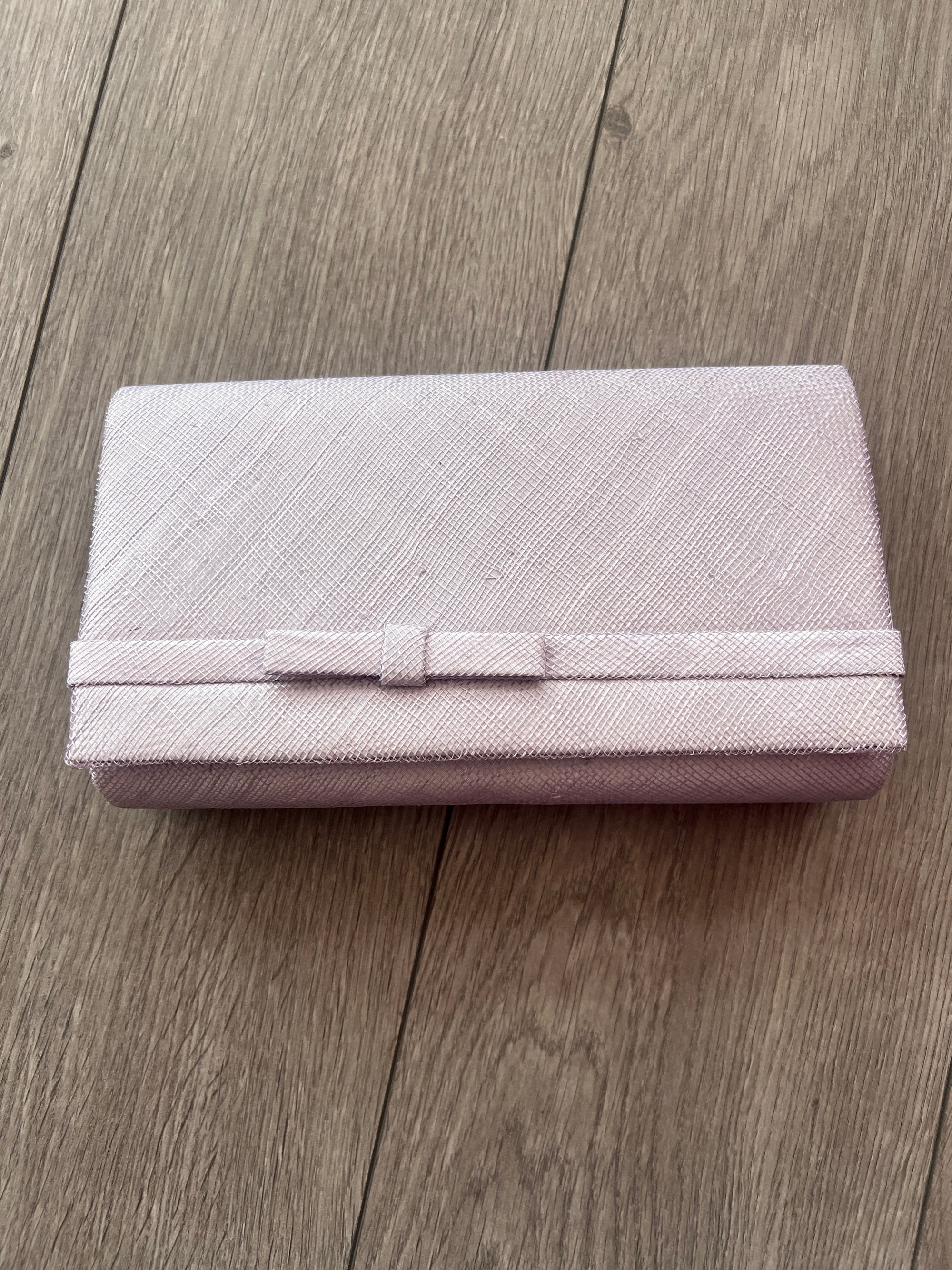 Classic Sinamay Sweet Lavender Clutch Bag For Weddings-Fascinators Direct