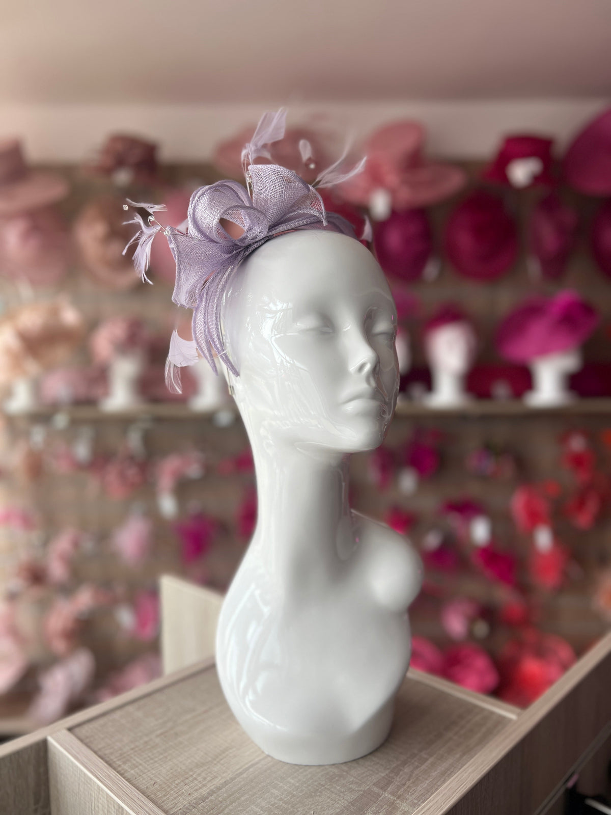 Classic Sinamay Sweet Lavender Fascinator-Fascinators Direct