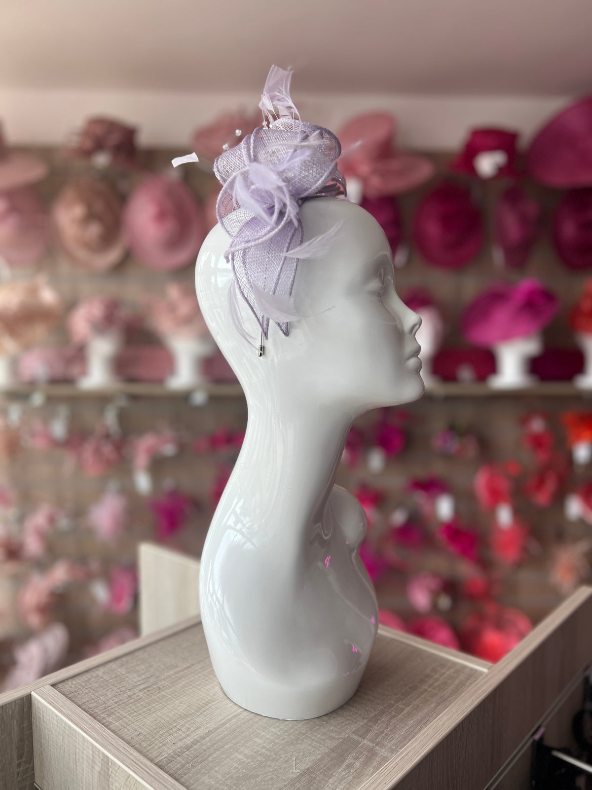 Classic Sinamay Sweet Lavender Fascinator-Fascinators Direct