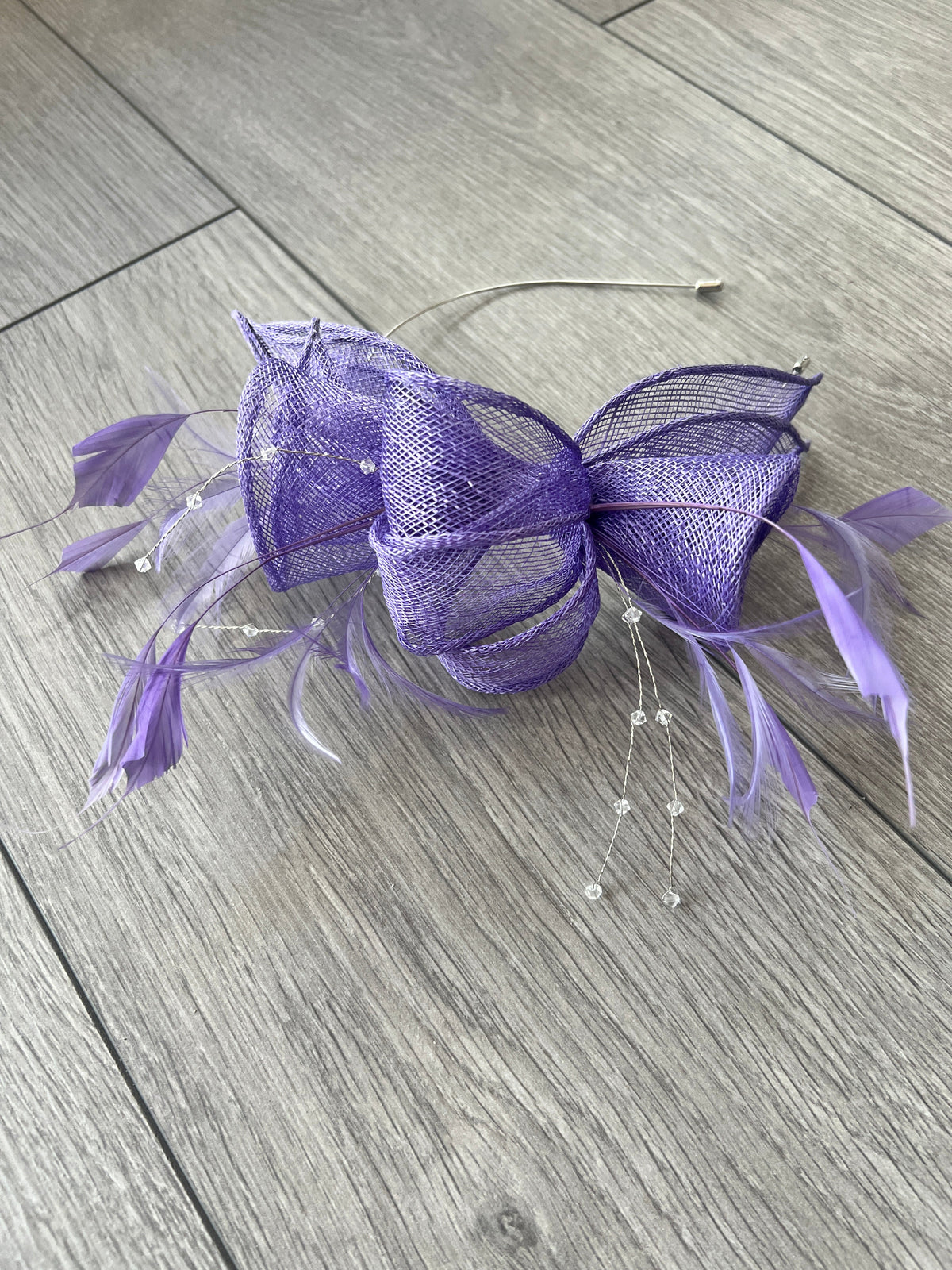 Classic Sinamay Wisteria Fascinator-Fascinators Direct