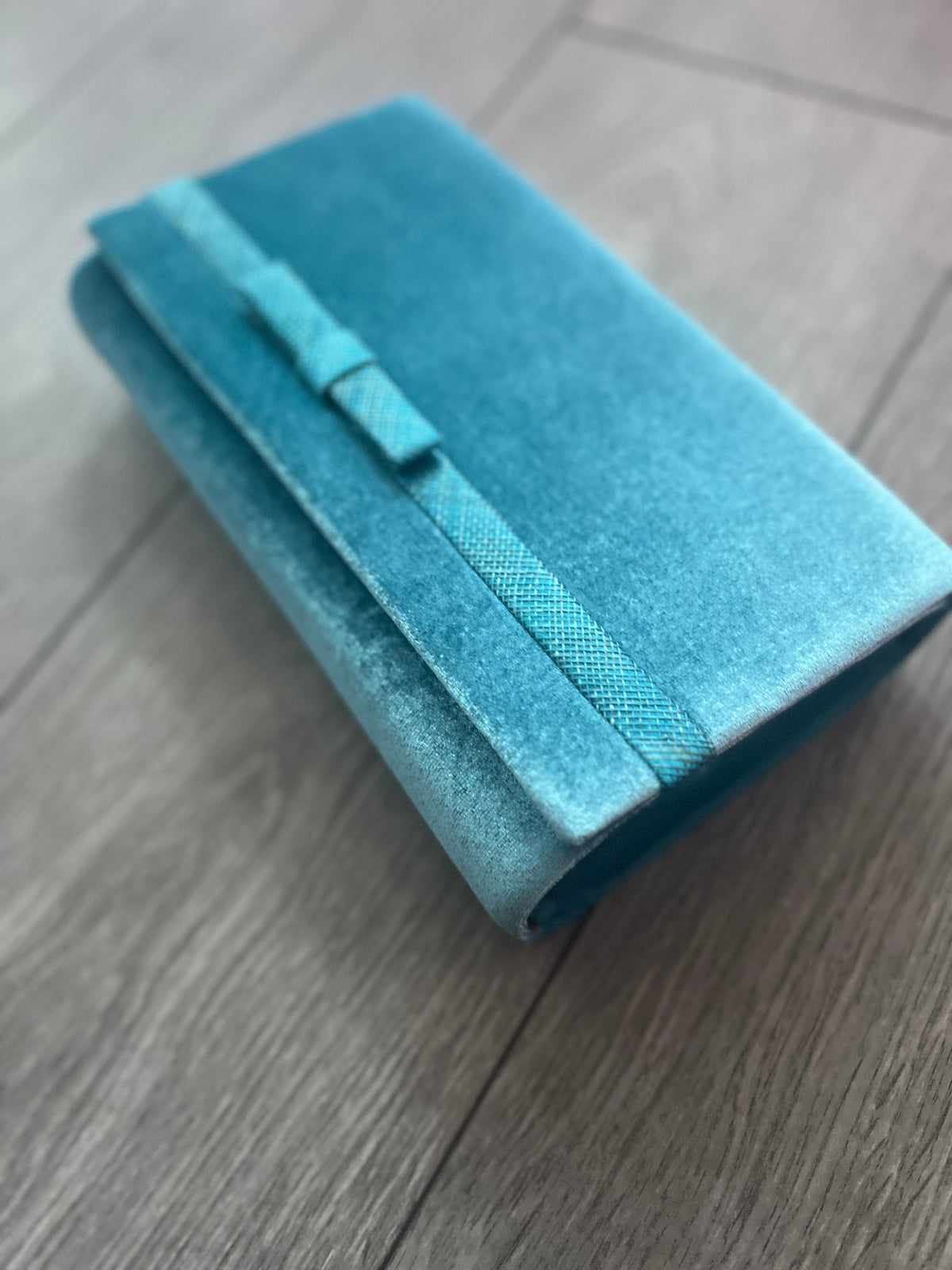 Classic Velvet Azure Clutch Bag For Weddings-Fascinators Direct
