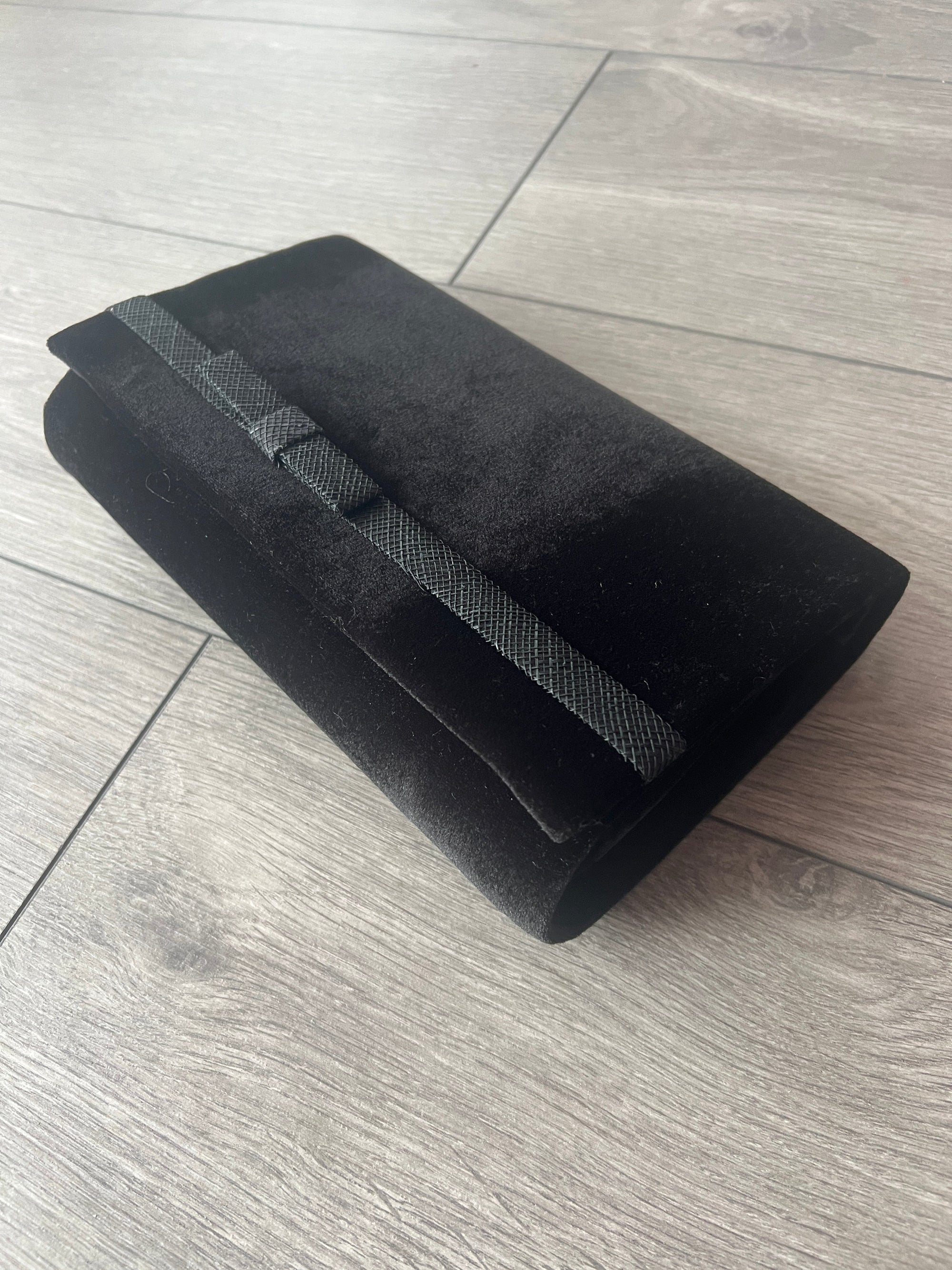 Classic Velvet Black Clutch Bag For Weddings-Fascinators Direct