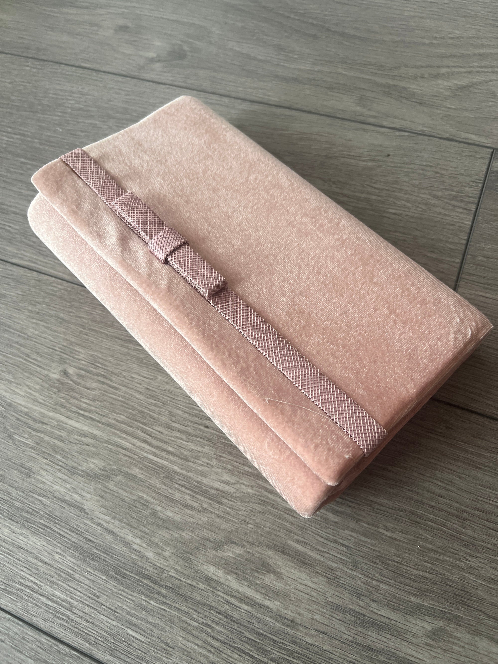 Classic Velvet Dusky Pink Clutch Bag For Weddings-Fascinators Direct