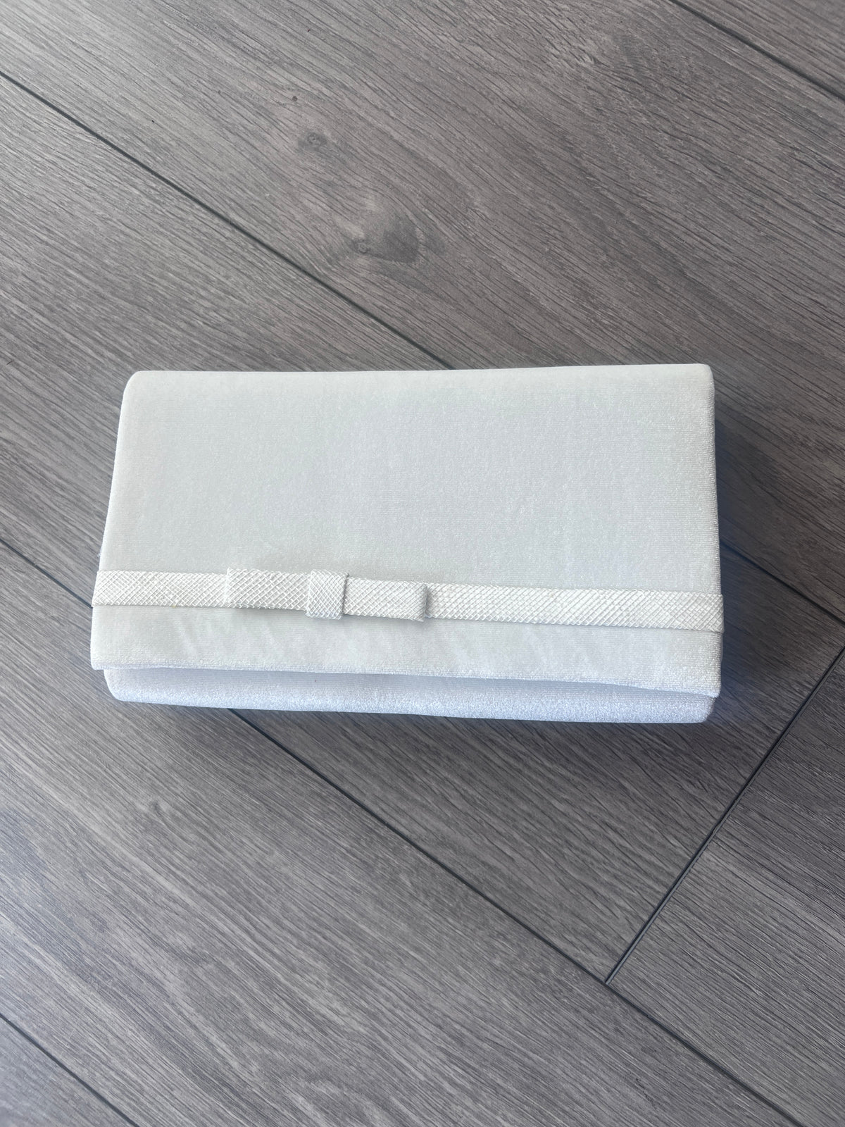 Classic Velvet Ivory Clutch Bag For Weddings-Fascinators Direct