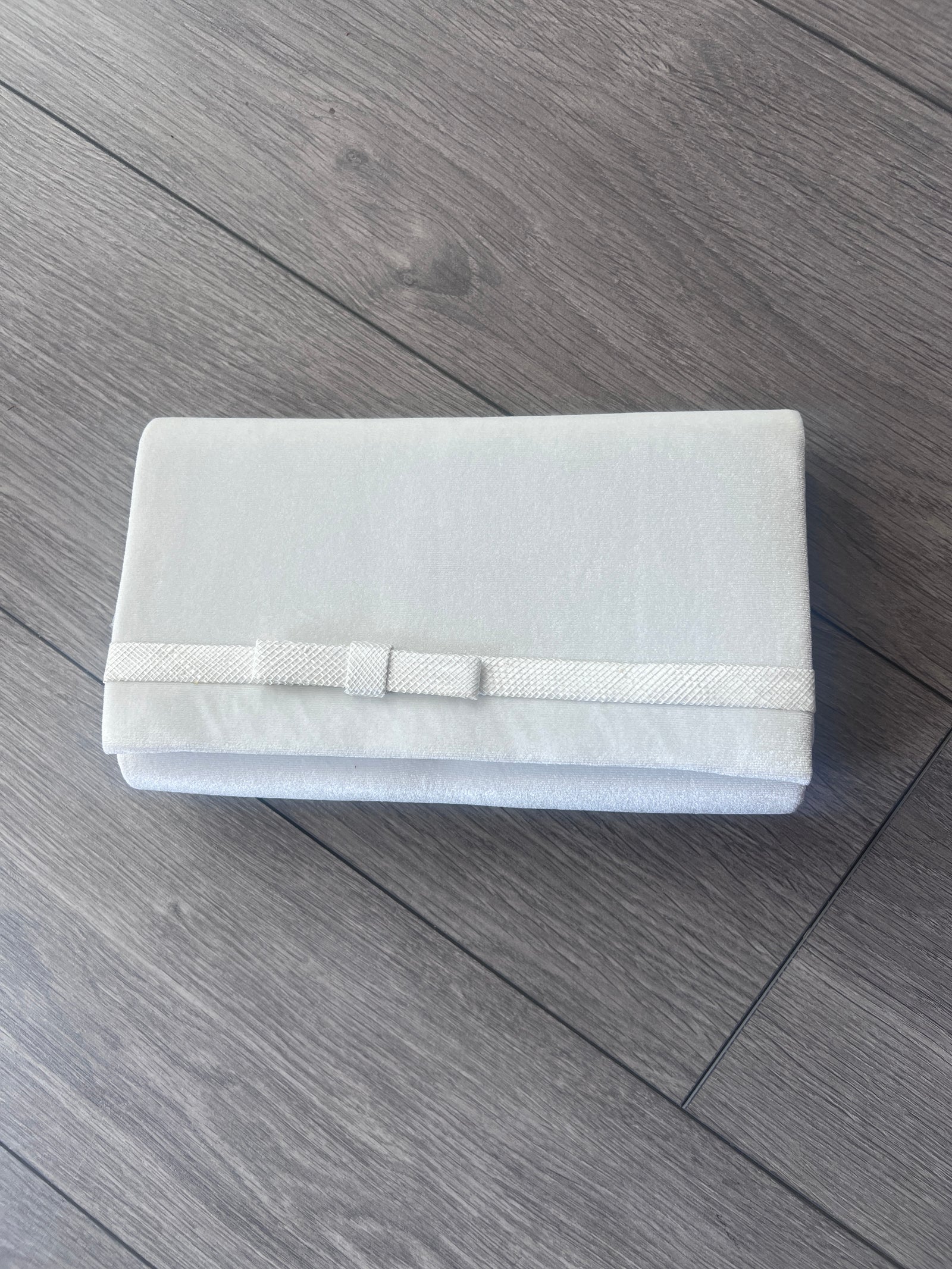 Classic Velvet Ivory Clutch Bag For Weddings-Fascinators Direct