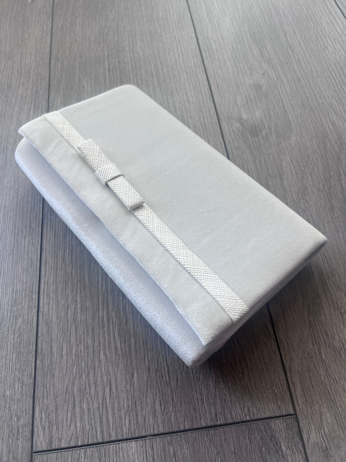 Classic Velvet Ivory Clutch Bag For Weddings-Fascinators Direct