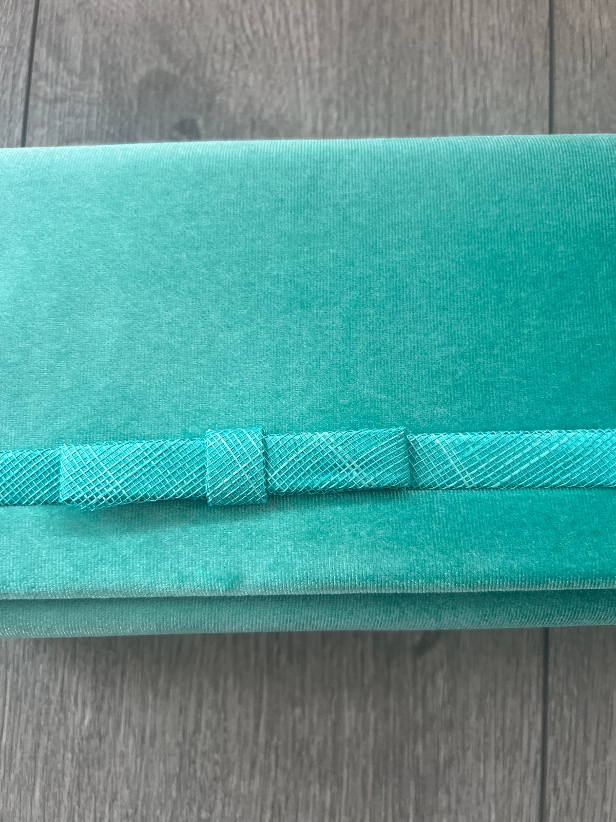 Classic Velvet Lagoon Blue Clutch Bag For Weddings-Fascinators Direct