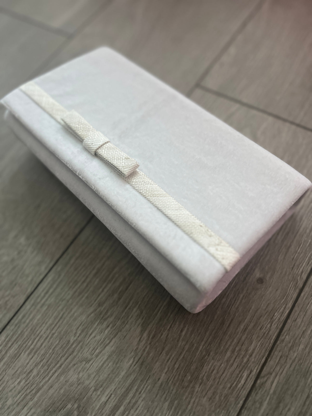 Classic Velvet White Clutch Bag For Weddings-Fascinators Direct