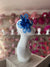 Clip In Blue Hair Fascinator with Flower & Loops-Fascinators Direct