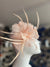 Clip On Blush Fascinator with Loops & Feather Flower-Fascinators Direct
