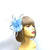 Clip On Light Blue Fascinator with Loops & Feather Flower-Fascinators Direct