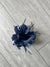 Clip On Navy Fascinator with Loops & Feather Flower-Fascinators Direct