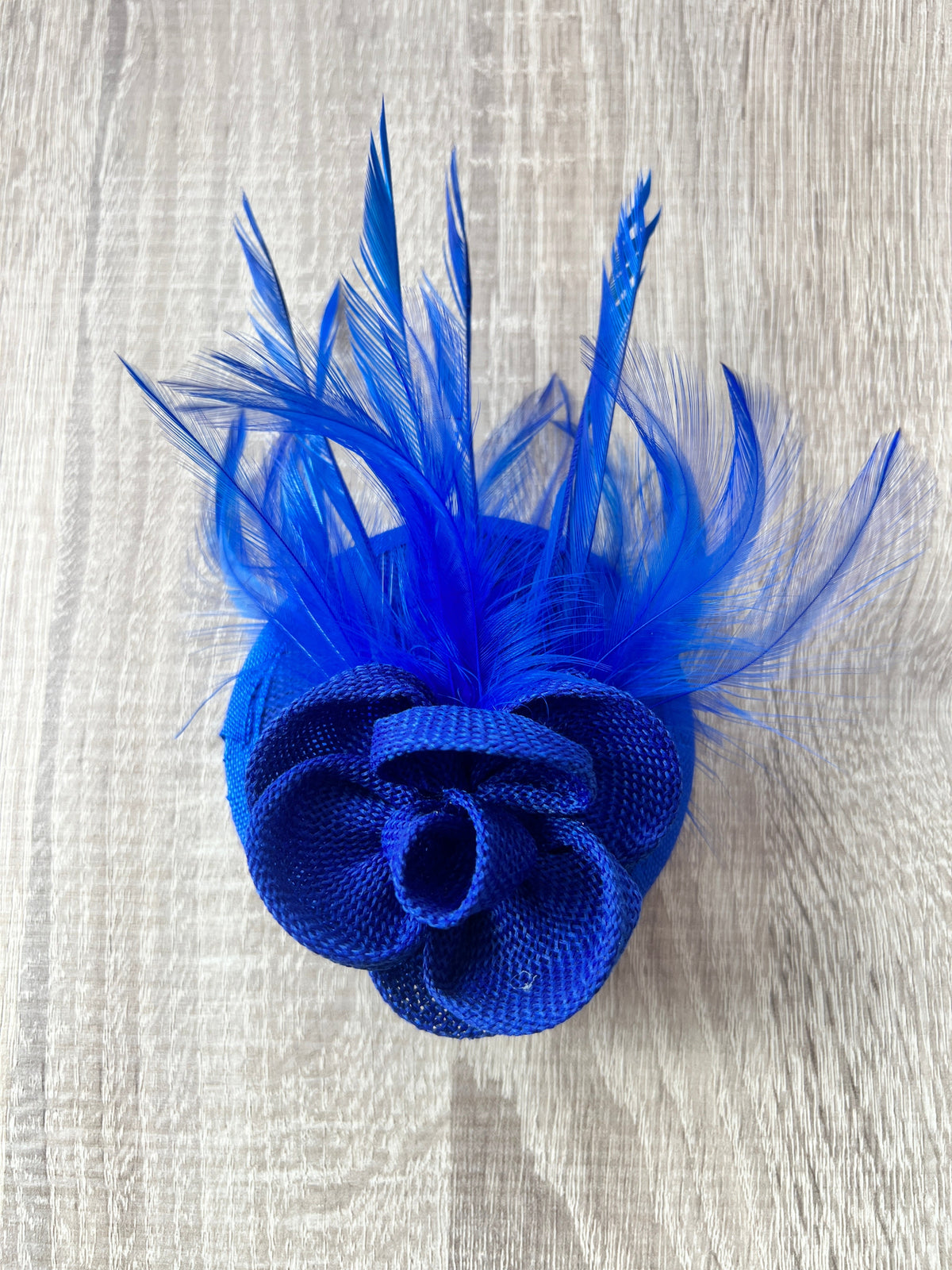 Cobalt Blue Fascinator with Lily Flower &amp; Feathers-Fascinators Direct