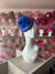 Cobalt Blue Sinamay Pillbox Fascinator with Feathers & Beads-Fascinators Direct