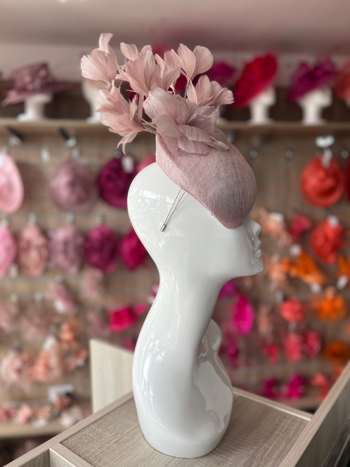 Contoured Cameo Pillbox Fascinator Hat-Fascinators Direct