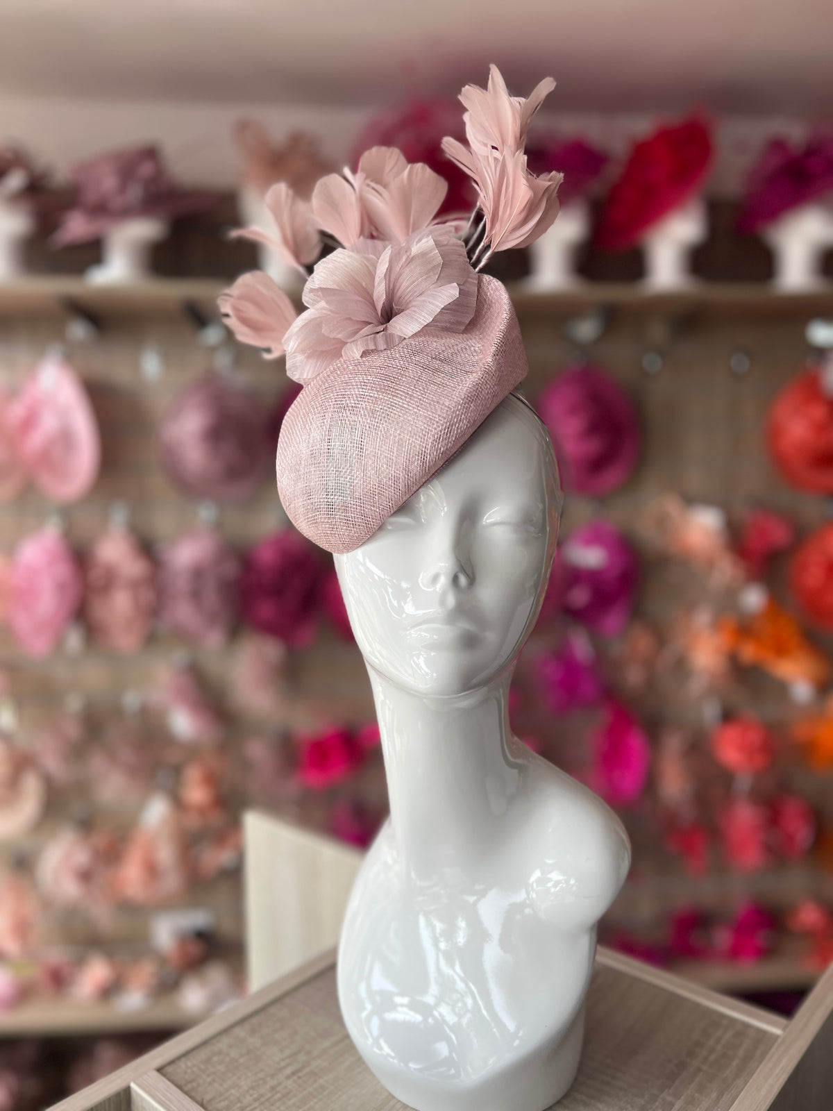 Contoured Cameo Pillbox Fascinator Hat-Fascinators Direct