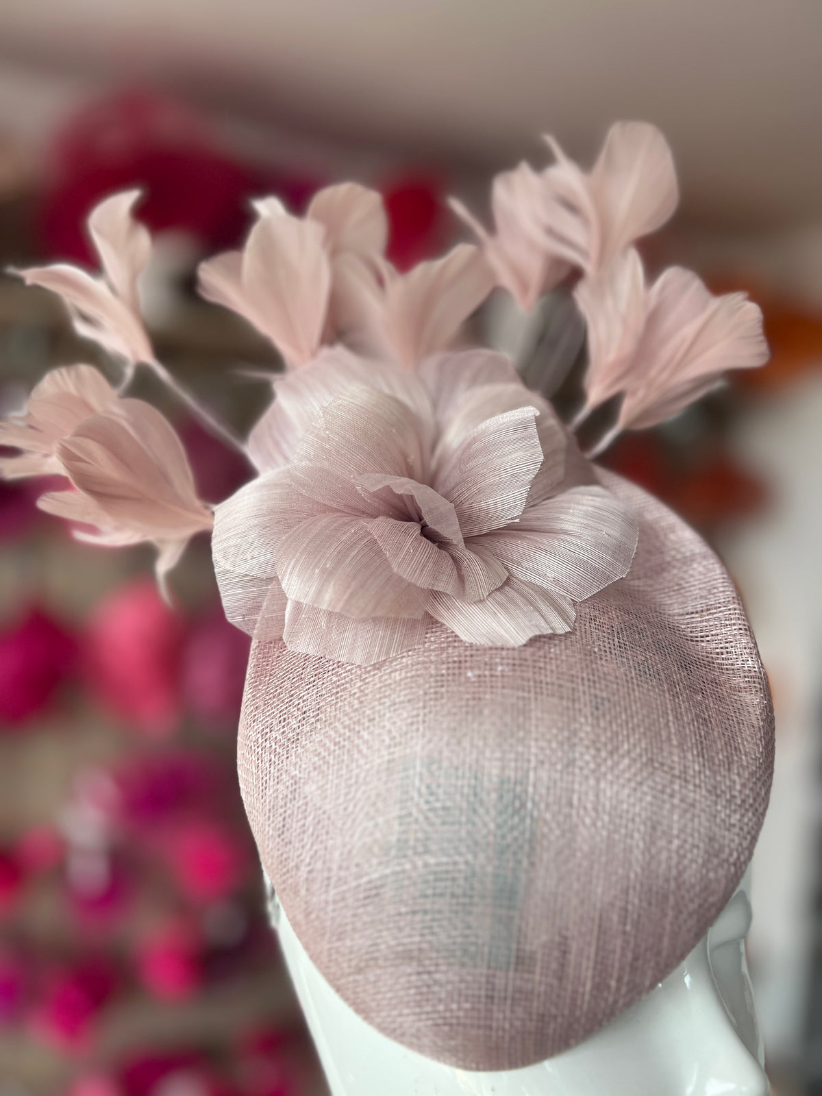 Contoured Cameo Pillbox Fascinator Hat-Fascinators Direct