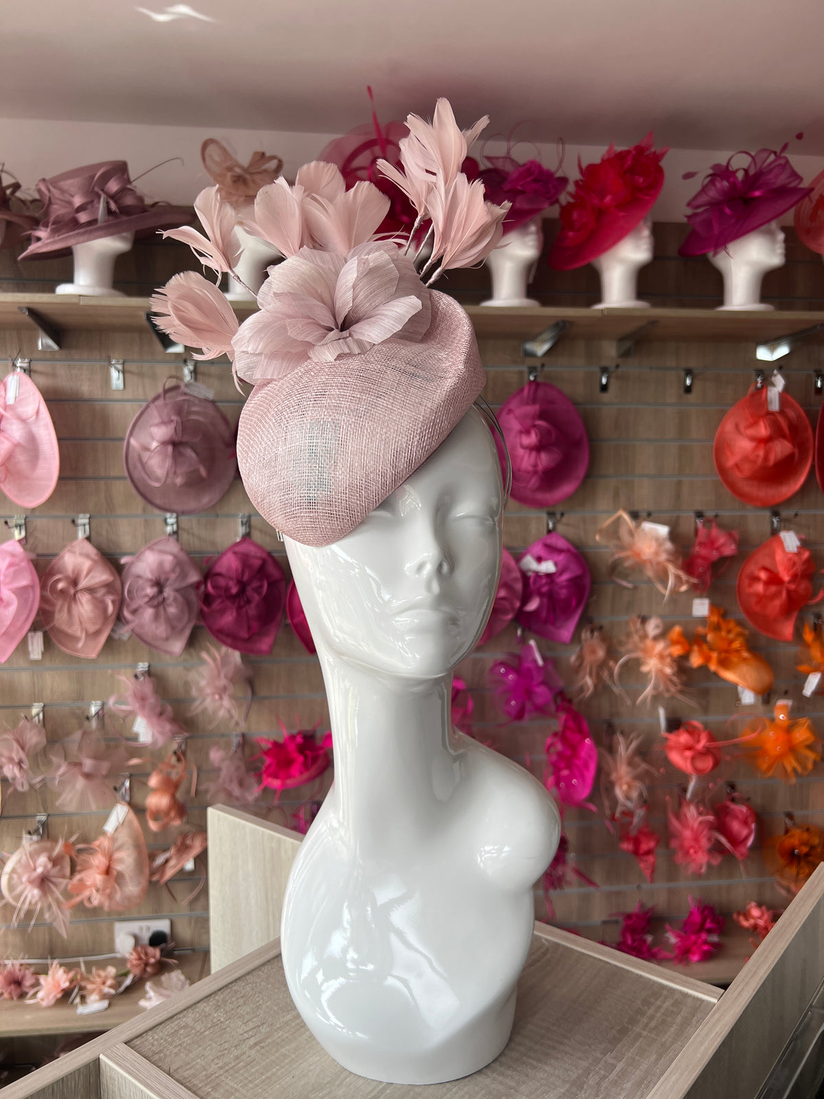 Contoured Cameo Pillbox Fascinator Hat-Fascinators Direct