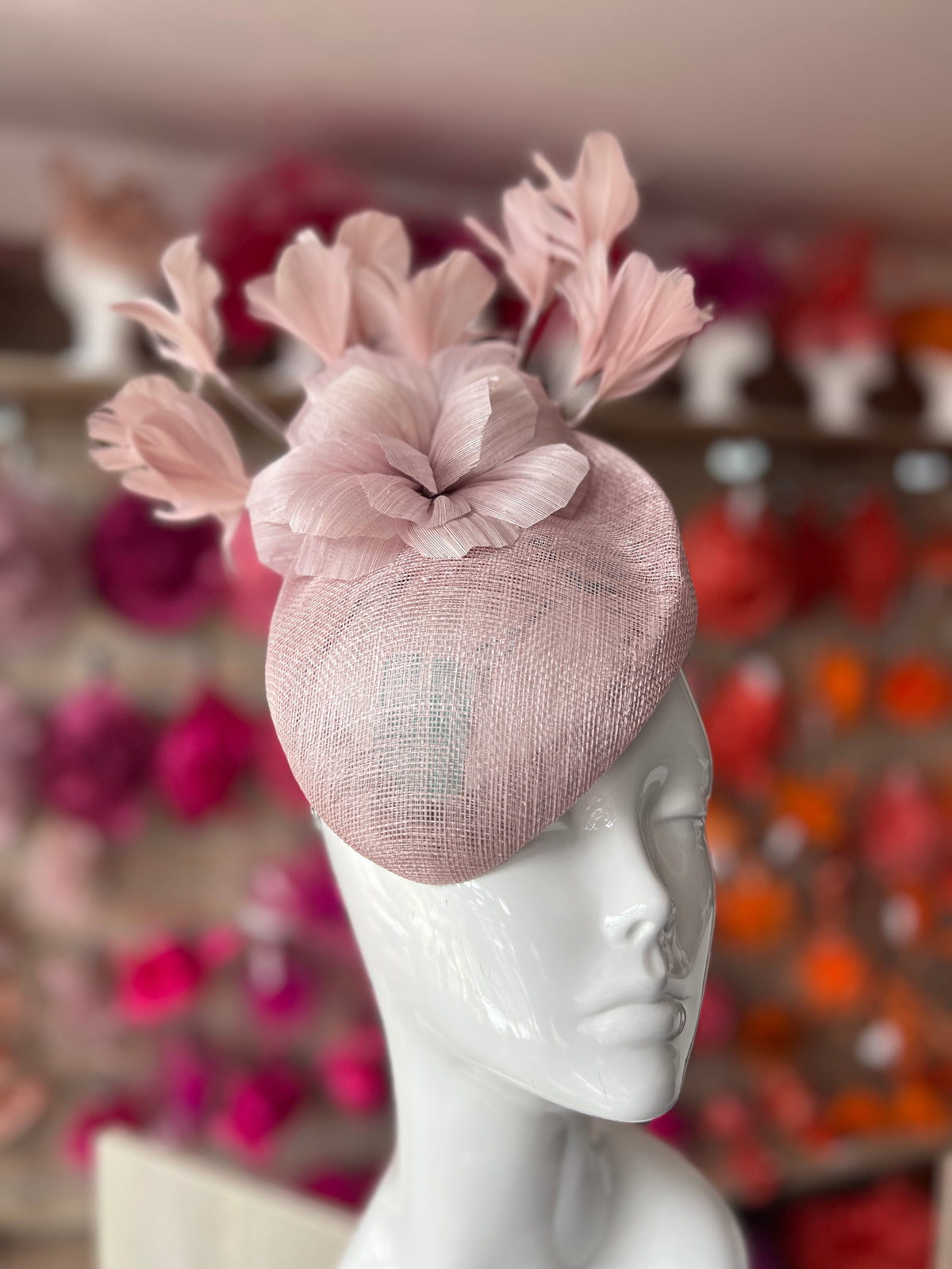 Contoured Cameo Pillbox Fascinator Hat-Fascinators Direct