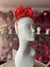 Coral Fascinator Headband with Feather Petals & Diamanté-Fascinators Direct