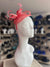 Coral Pink Teardrop Fascinator with Curled Sinamay Loops-Fascinators Direct