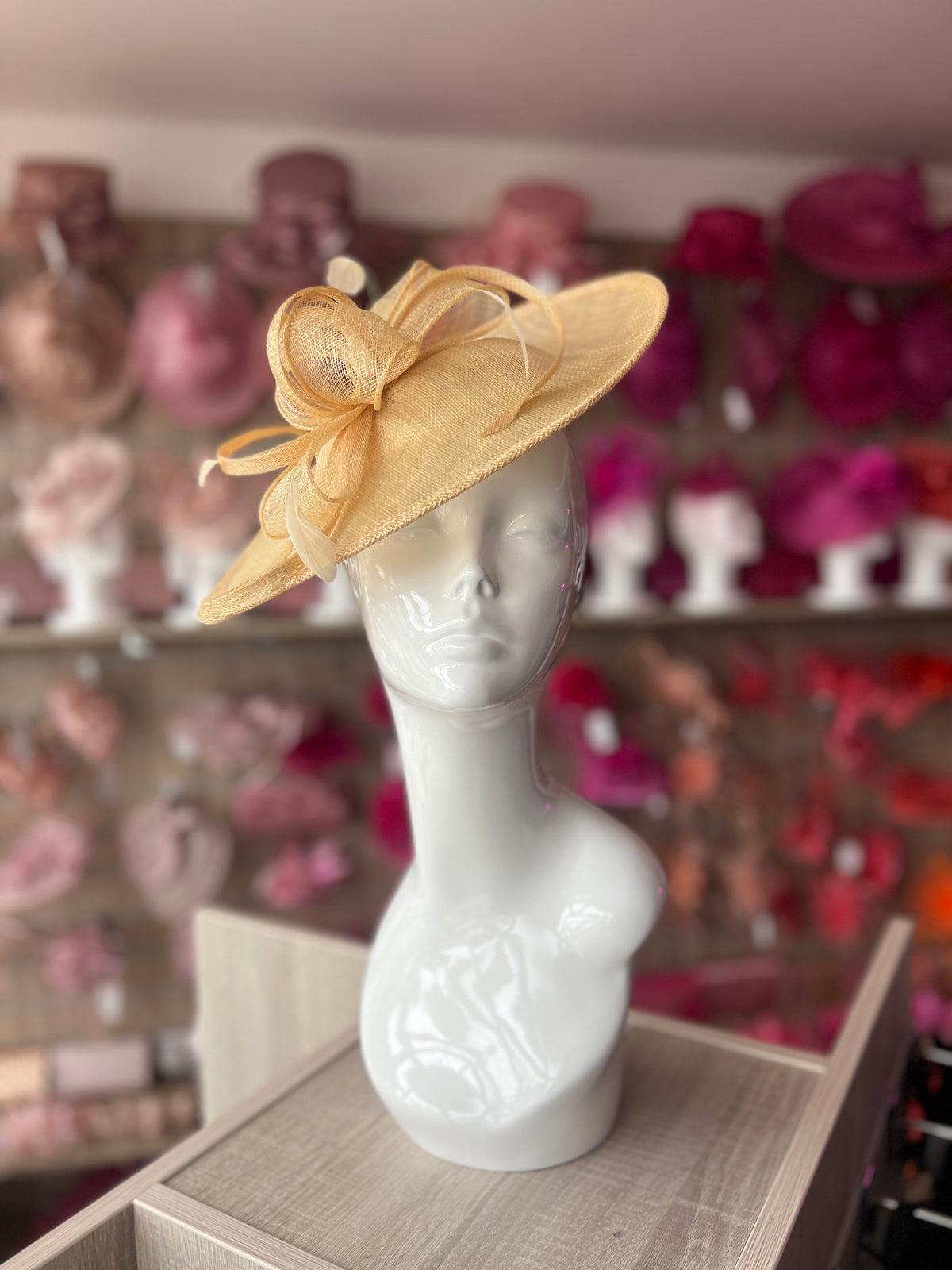 Corn Teardrop Disc Fascinator-Fascinators Direct