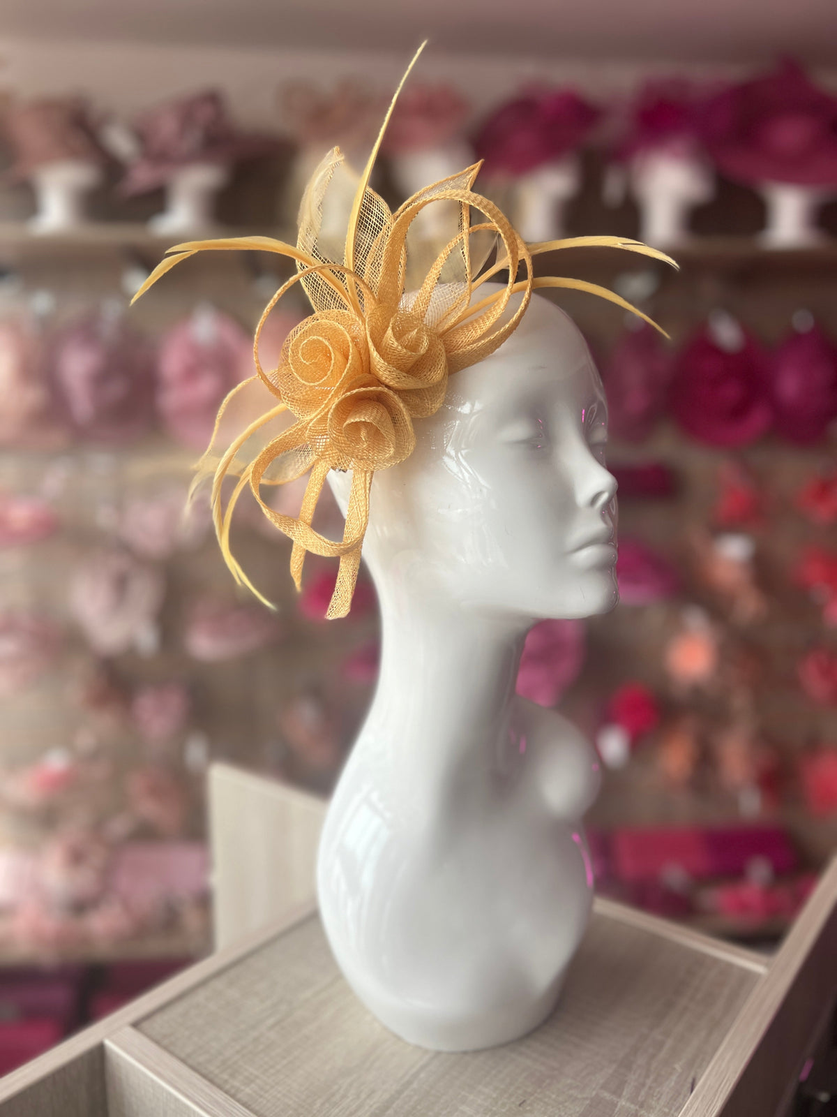 Corn Yellow Flower Fascinator Headband-Fascinators Direct