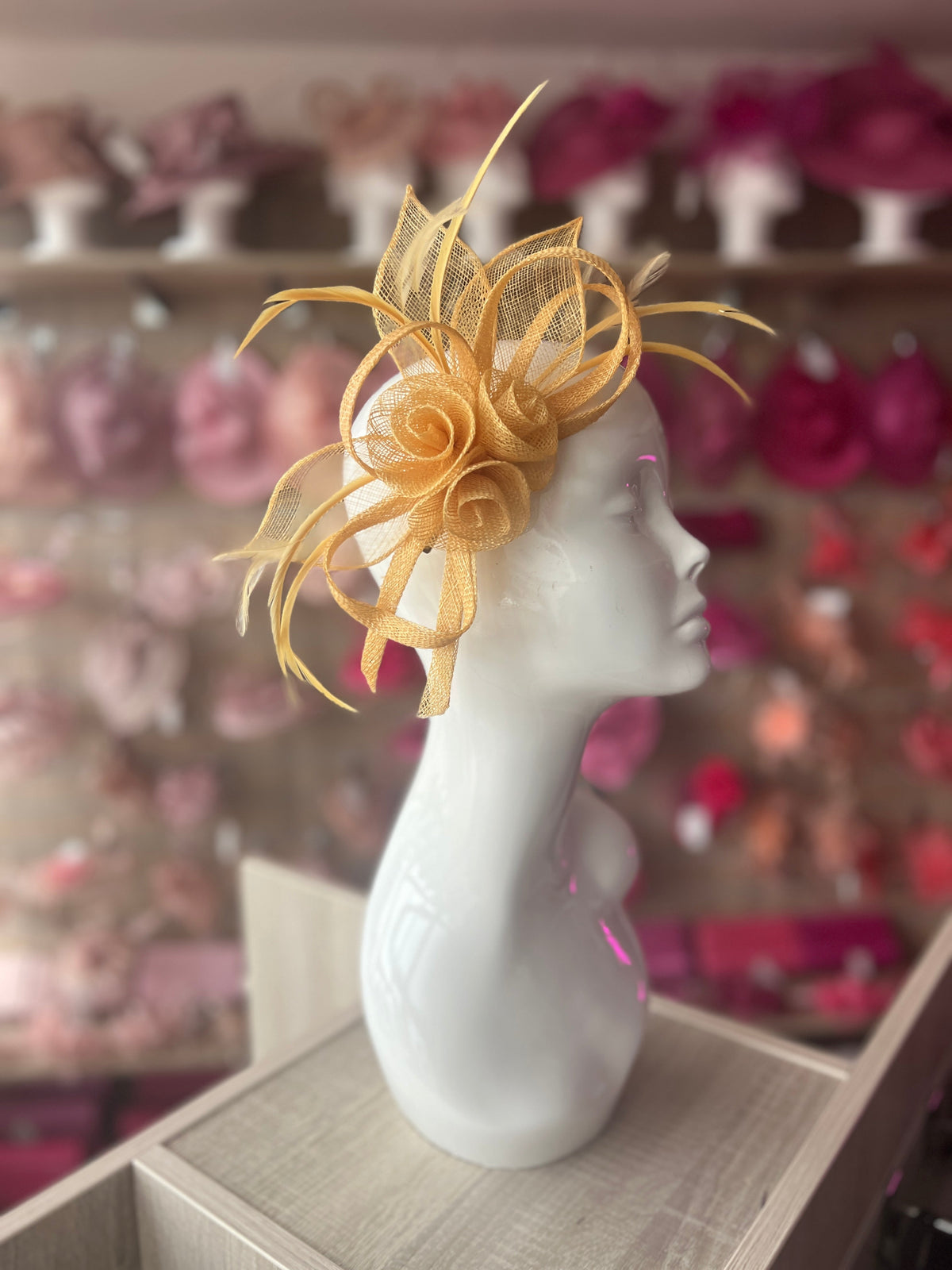 Corn Yellow Flower Fascinator Headband-Fascinators Direct