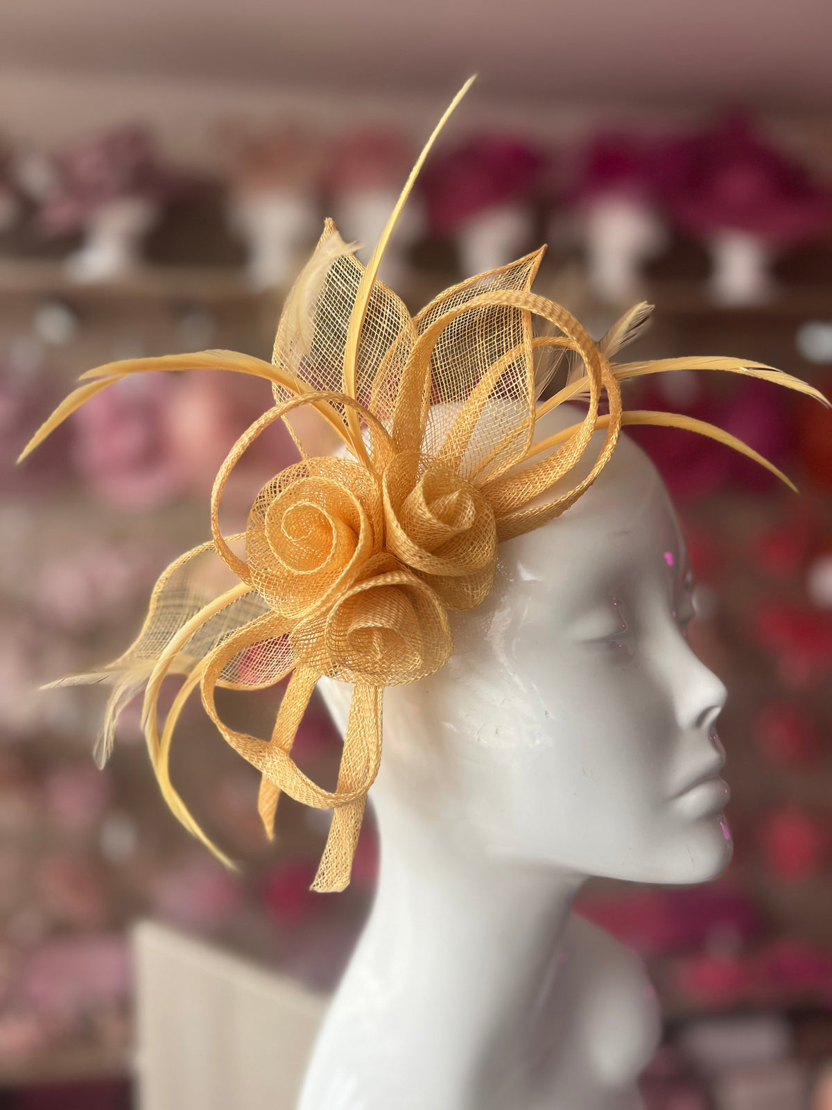 Corn Yellow Flower Fascinator Headband-Fascinators Direct