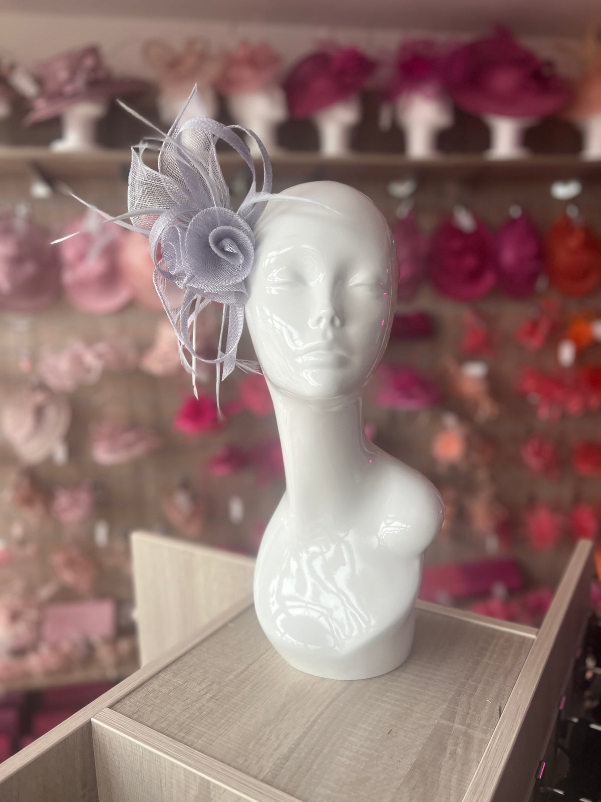 Cornflower Blue Flower Fascinator Headband-Fascinators Direct