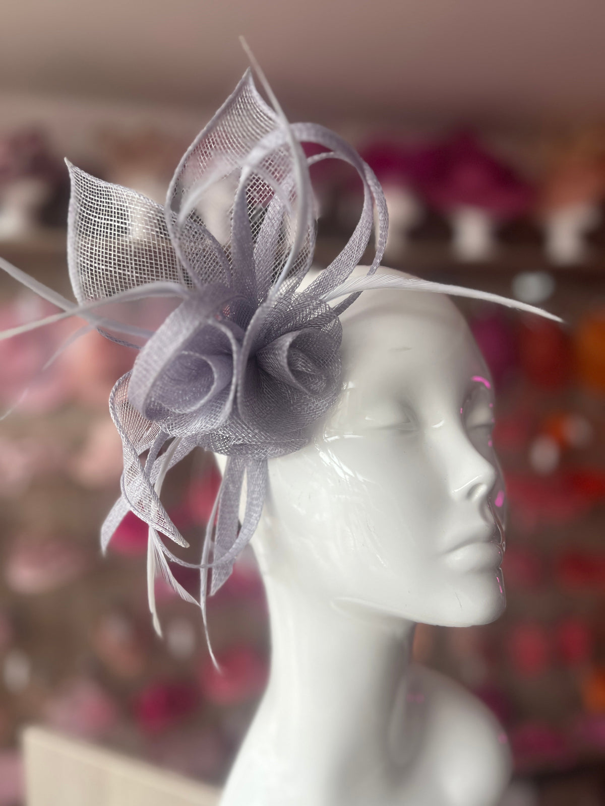 Cornflower Blue Flower Fascinator Headband-Fascinators Direct