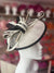 Cream & Black Round Saucer Fascinator With Quills-Fascinators Direct