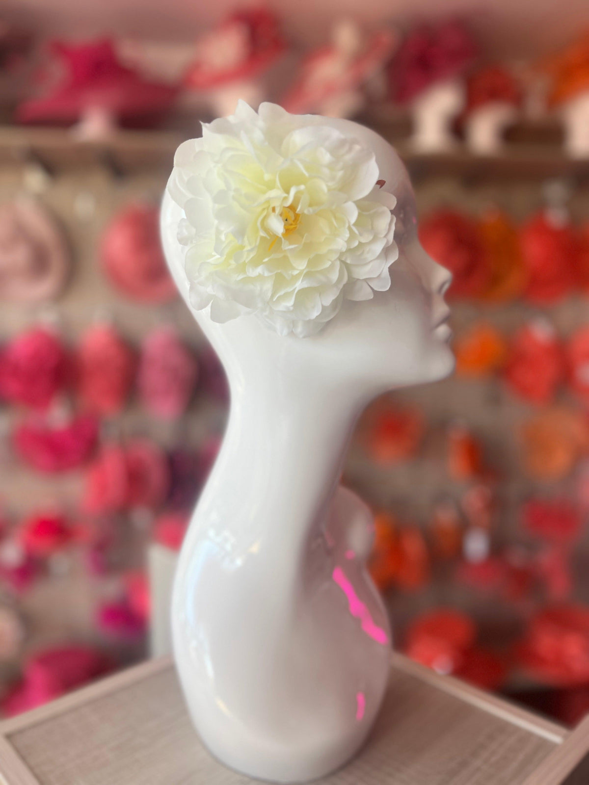 Cream Peony Hair flower-Fascinators Direct
