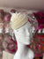 Cream Pillbox Hat Fascinator With Flower & Veil-Fascinators Direct