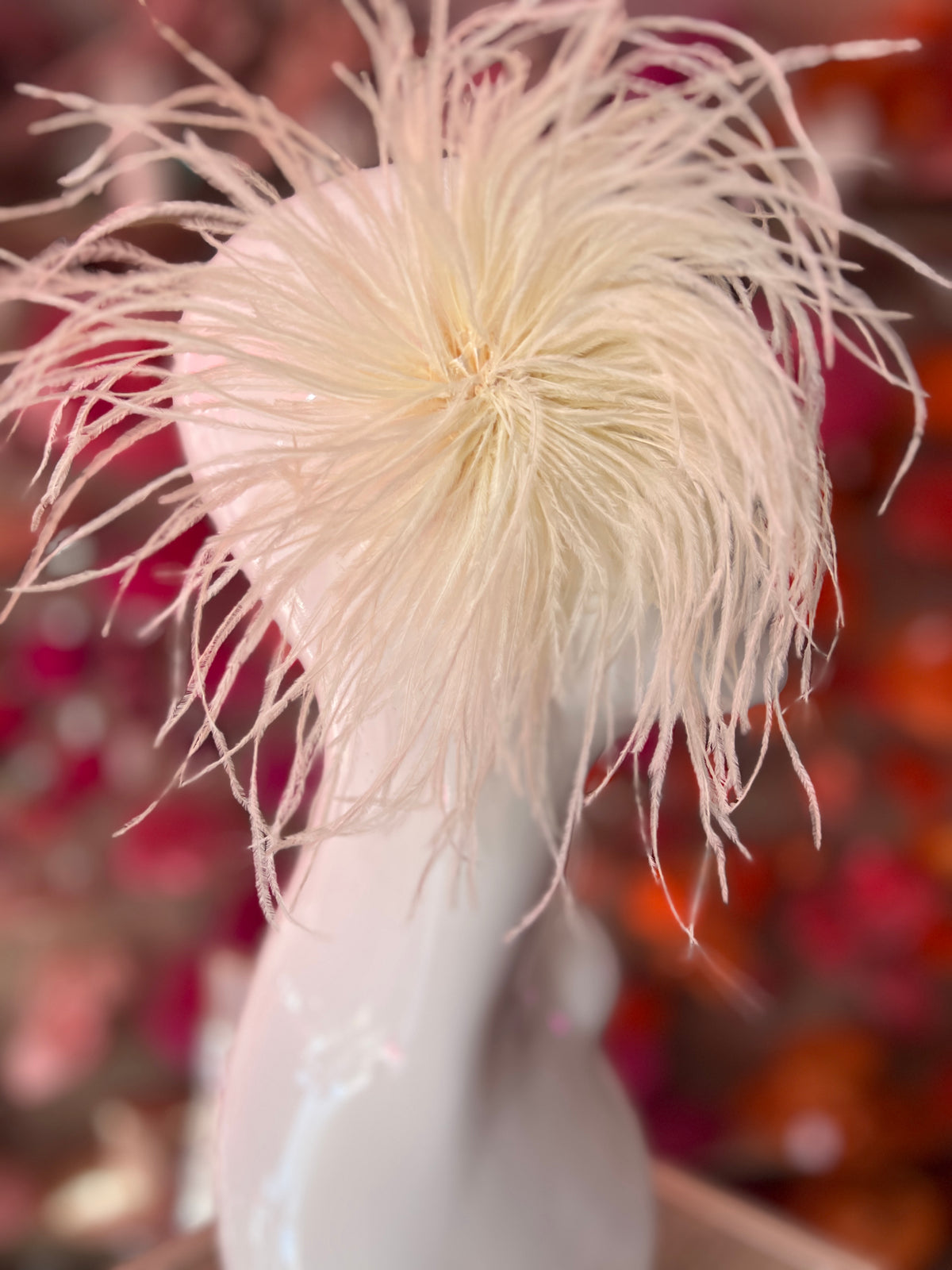 Cream Wispy Feather Fascinator Hair Clip-Fascinators Direct