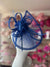 Crescent Design Half Disc Blue Wedding Fascinator-Fascinators Direct