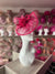 Crescent Design Half Disc Raspberry Pink Fascinator-Fascinators Direct