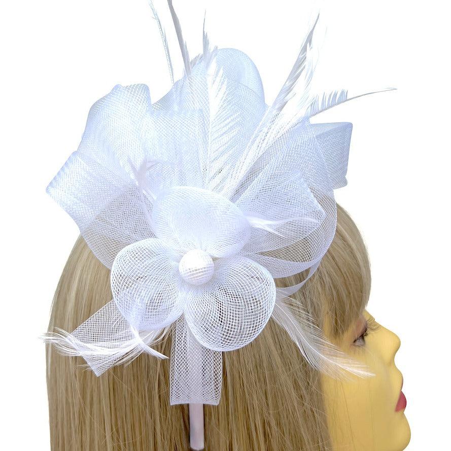 White Fascinators White Hair Fascinators & White Fascinator Hats