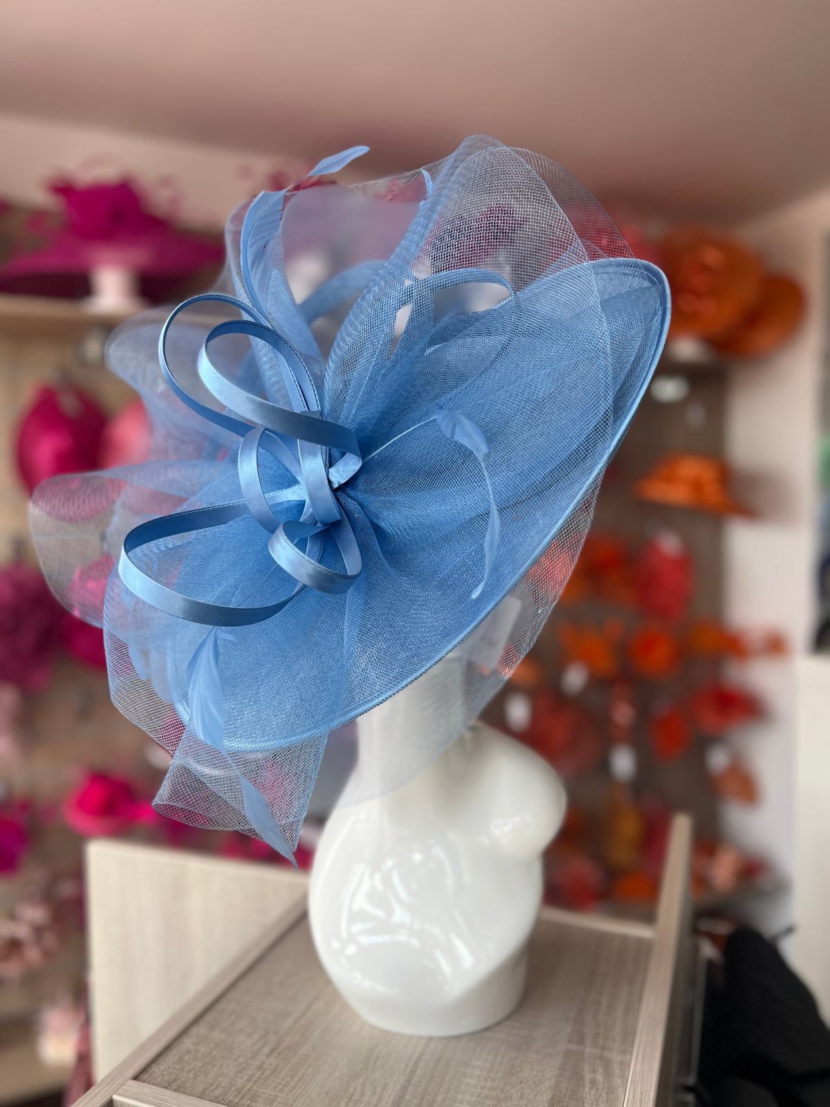 Crinoline &amp; Sinamay Large Bluebell Hatinator-Fascinators Direct