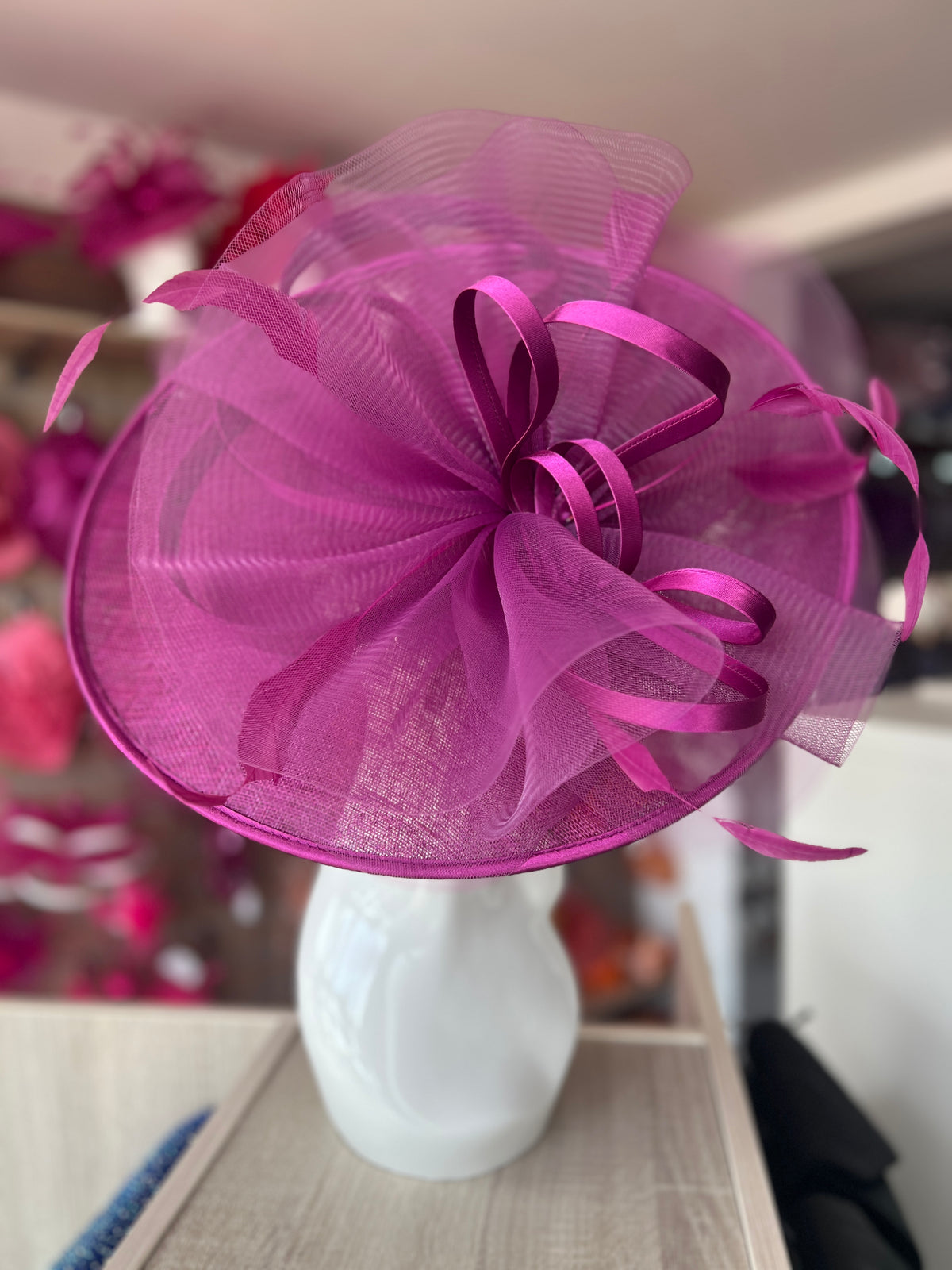 Crinoline &amp; Sinamay Large Grape Hatinator-Fascinators Direct