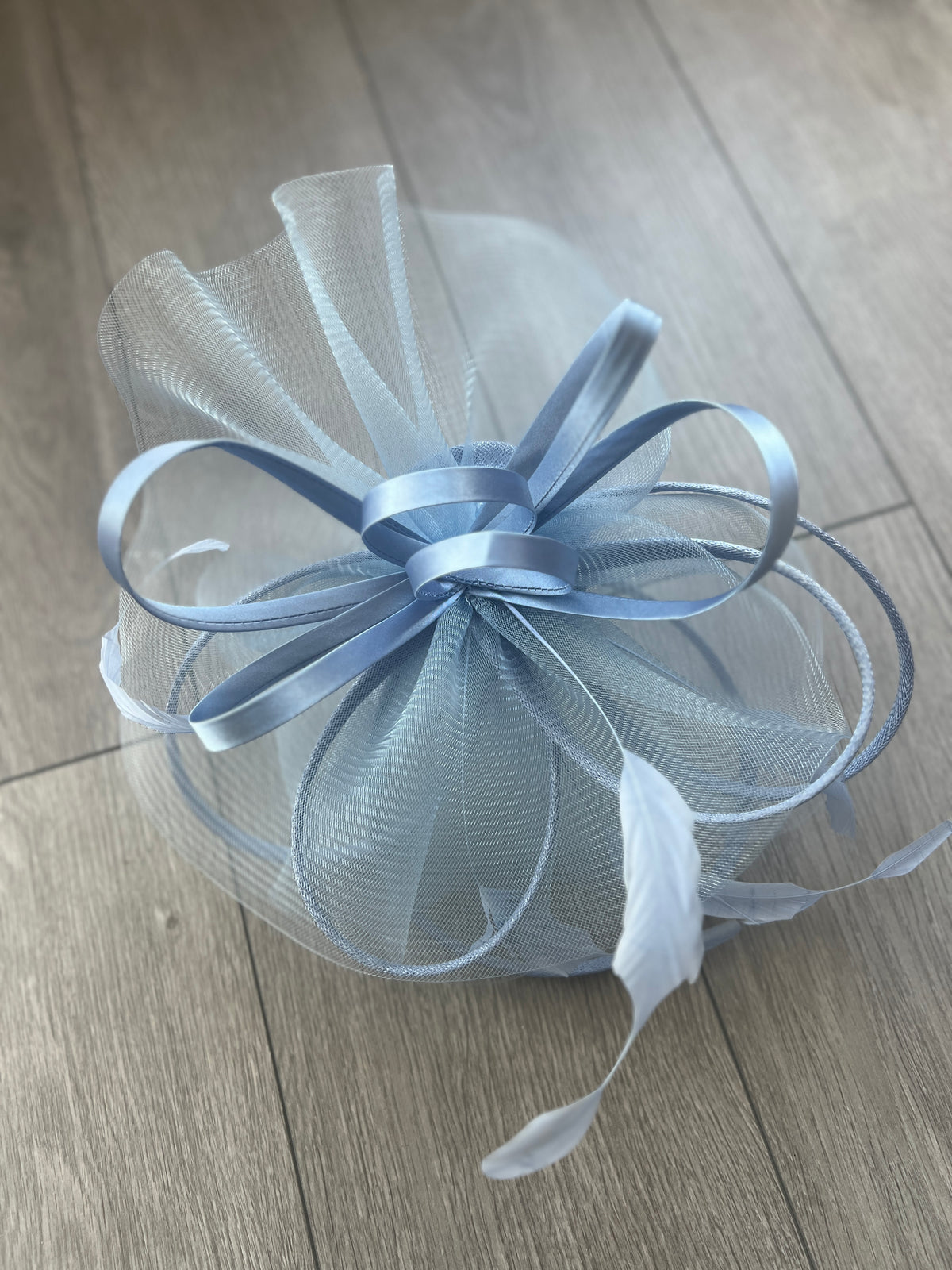 Crinoline Waves Large Periwinkle Fascinator-Fascinators Direct