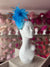 Curled Feather Electric Blue Fascinator Hair Clip-Fascinators Direct