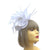 Curled Feather White Fascinator Hair Clip-Fascinators Direct