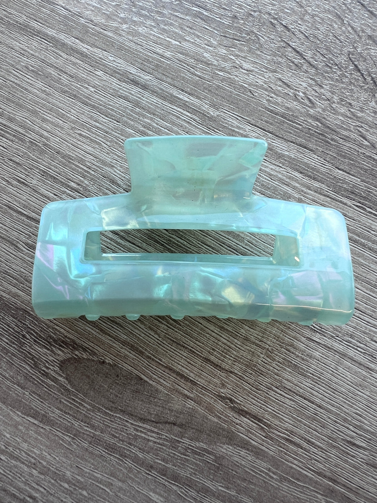 Pearlescent Hair Claw- Light Green